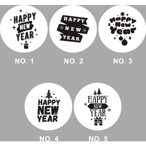 Wholesale 680PCS 2CM DIY Logo Self Adhesive Round Stickers Gift Wrapping Sticker Festival For Happy NEW Year Packing Circular