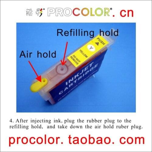 PROCOLOR Refillable inkjet cartridges European version,with ARC chip for epson WF-2510WF/WF-2520NF/WF-2530WF/WF-2540W/WF 2530WF
