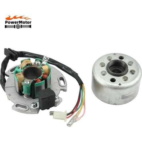 PowerMotor - Motorcycle AC Ignition Magneto Stator Rotor kit For Lifan 150cc Horizontal Engines Dirt Pit Bike Monkey Parts