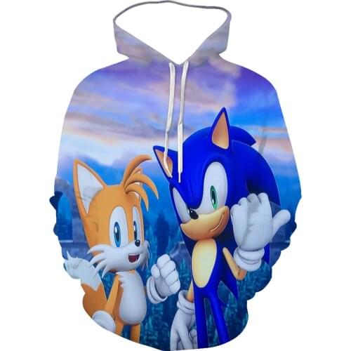 21 New MenS And WomenS Hoodie 3d Color Printing Anime Blue Cat Series Round Tie Cap Long-Sleeved Autumn And Winter Sportswear