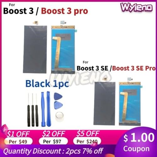 Wyieno 5" Black Boost3 Sesnor For Highscreen Boost 3 / Boost 3 pro LCD Display +Touch Screen Digitizer Screen Assembly