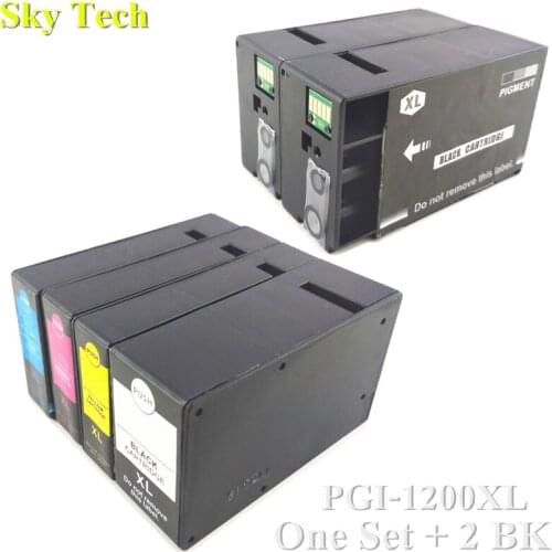 1 Set +2 BK . Compatible Ink Cartridge For PGI1200XL PGI-1200XL , Suit For Canon MAXIFY MB2020 MB2320 Printer etc