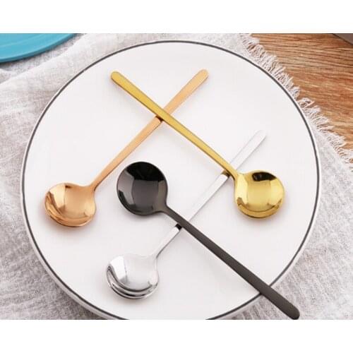 100pcs/lot Small & Large size 304 Stainless Steel Dinner Spoon Kitchen spoons Restaurant Serving Spoon Long Handle Soup Scoop