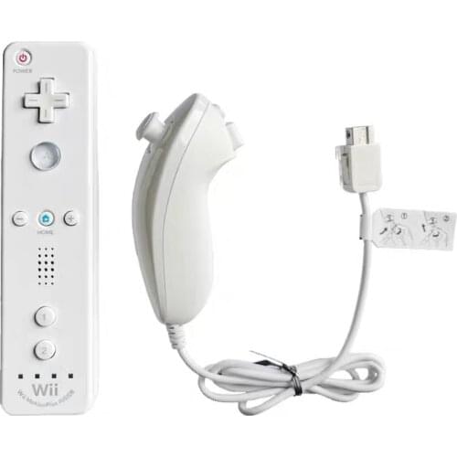 For Nintend Wii 2 In 1 Set Wireless Bluetooth Joystick Remote Controller Gamepad Left Hand / Nunchuck Optional Motion Plus