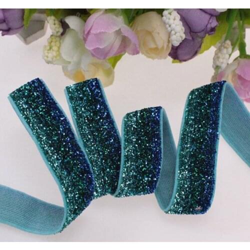 5/8" frosted glitter elastic M-11 for accessaries, 150yards/roll