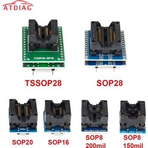 6pcs TSSOP28 SSOP28 SOP28-DIP28 adapter SOP20 SOP16 SOP8 150mil 200mil to DIP8 adapter compatible tssop20 ssop20 tssop8 socket
