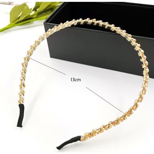 6pcs/set Shiny Crystal Beaded Hair bands Sweet Hair Hoop Elegant Women Headband Headwear Girls Hair Accessories diadema mujer