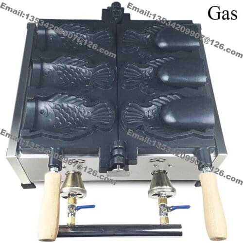 Commercial Use Non-stick LPG Gas Ice Cream Bungeoppang Taiyaki Maker Machine Baker Iron