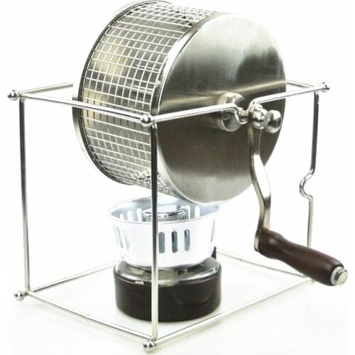Baking machine Coffee Beans Roaster Machine Small Stainless Steel Roller Roaster Coffee Beans Manually set the coffee tool 1Pcs