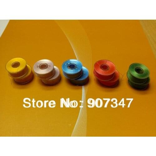 Free shipping colorfull style L prewound bobbin tubes for embroidery thread machine
