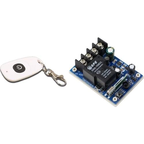 Best Price Wide Voltage DC12V 24V 36V 48V 1CH Relay 30A Wireless Remote Control Switch Receiver Board With Transmitter 315/433