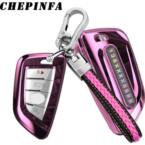 TPU Car Key Case Full Cover Shell For BMW X1 X3 X4 X5 X6 Series F07 F10 F15 F16 F20 F30 F34 F45 F46 F48 F85 F86 G30 G20 G32 G11
