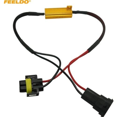 FEELDO 10Pc H11/H8 fog lamps decoder LED fog lamps canbus resistance line LED fog lamps decoding resistance #FD-5337