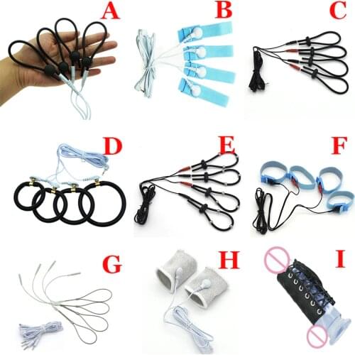 Electro Shock Accessory Penis Cock Ring Bands E-Stim Electro Stimulation,Adult Sex Toys For Men Gay