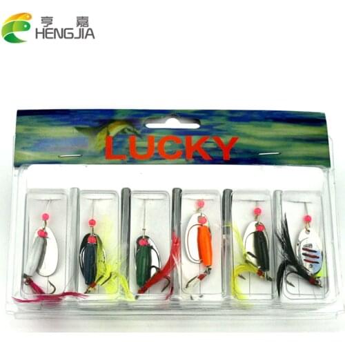 HENGJIA 5cm 7.8g/piece Spinner bait Spoon fishing Lures spinner Trolling Laser 6# hook fishing tackle hard bait spinnerbait