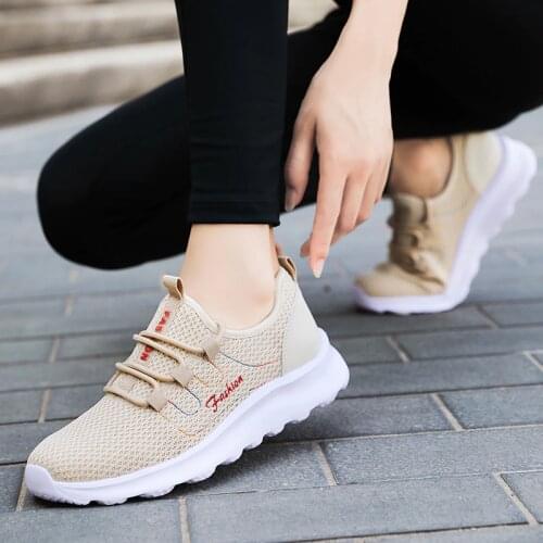 Casual Women Running Sneakers Breathbale Shoes 2021 Spring Autumn Outdoor Walking Lace Up Sports Shoes Comfortable Lightweight