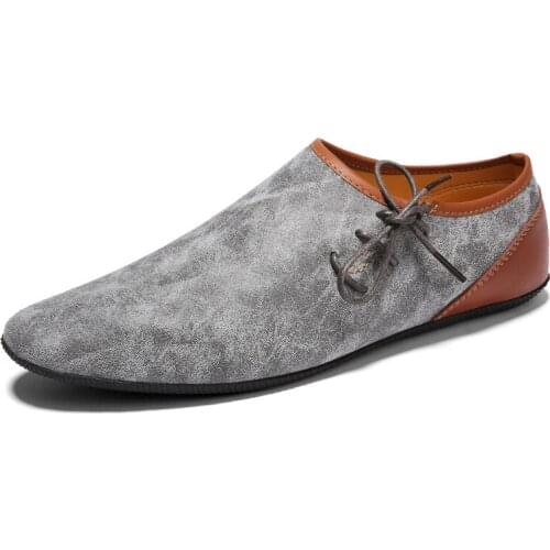 Fashion Summer Men Shoes High Quality Leather Casual Shoes Comfortable Slip-On Loafers Light Driving Shoes