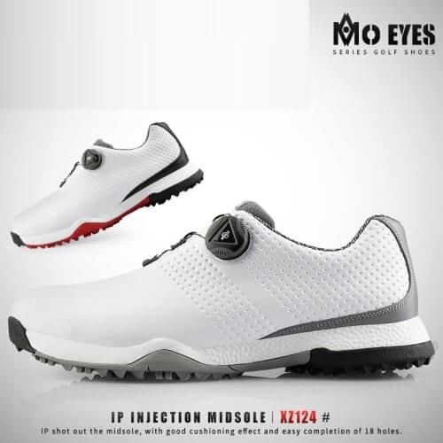 Men Spikes Non-slip Golf Shoes Waterproof Breathable Rotating Shoeslace Good Grip Nail Training Golf Sneakers D0952