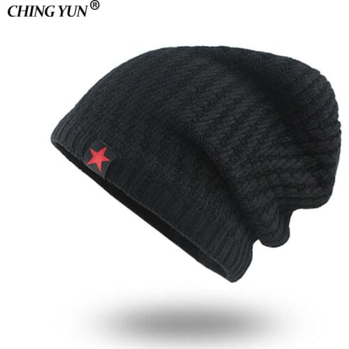 Mens Hats Street Fashion Knitted Wool Boy Cap Thick Villus Winter Warm Hit Outdoor Monochrome Man Hat Cashmere interior 5 star