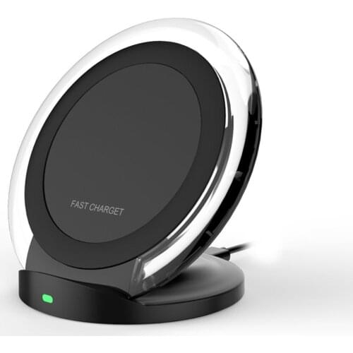 New QX810F 10W Vertical Transparent Frame Bracket Fast Wireless Charger