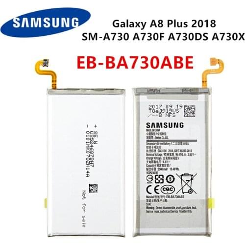 SAMSUNG Orginal EB-BA730ABE 3500mAh Battery For Samsung Galaxy A8 Plus A8+ (2018) SM-A730 A730F A730DS A730X