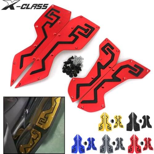 Motorcycle Footstep Plate Footrest Board Foot Steps Pedal Red CNC Aluminum Accessories for YAMAHA NMAX 125 155 2019 2020 2021