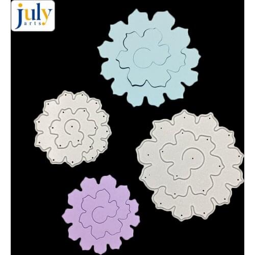 Julyarts Flowers Cutting Dies Metal Cutting Scrapbooking Embossing Carbon Steel Craft Creative Handwork DIY Gift Stamps Paper