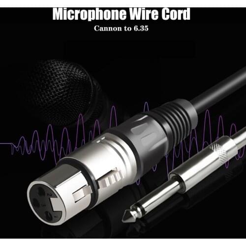 Microphone Wire Cord XLR Female Male To Jack 6.35mm Male plug Audio Lead Microphone cable for Sound Amplifier 1.5M 3M 5M 8M 10M