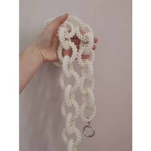 NEW Pearl Bag Straps Handbag Shoulder Bag Belt Replacement Strap Accessory Bag Part Adjustable Belt For Crossbody Bags