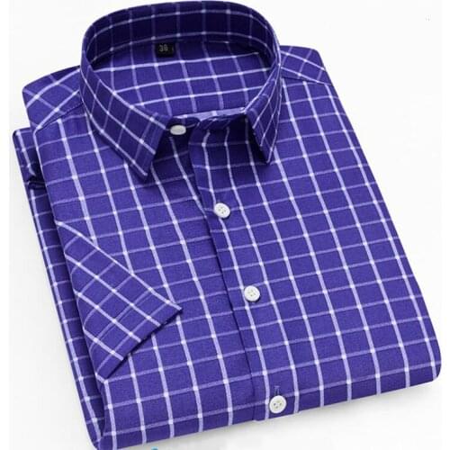 QUALITY Shirt 2019 Summer Newest Turn Down Collar Short Sleeve Striped Business Men Casual Shirts Soft Comfortable Male Clothes