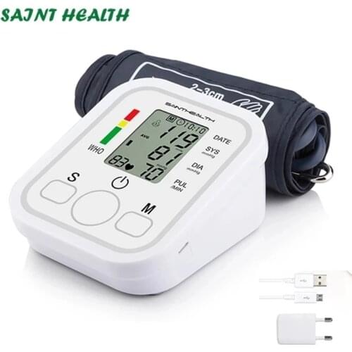 Automatic Digital Lcd Upper Arm Blood Pressure Monitor Heart Beat Rate Pulse Meter Tonometer Sphygmomanometers pulsometer