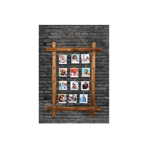 Modern Wood Latch Picture frame Drawstring Photography Strap фоторамка коллаж Photo frame
