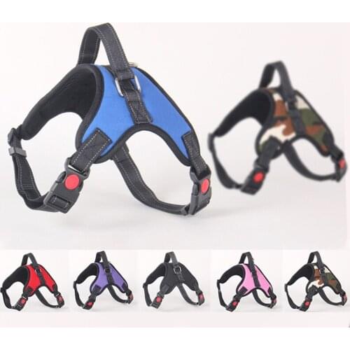 Upgrade Adjustable Dog Harness Soft Breathable Pet Walk Out Reflective Harness Vest for Medium Large Dogs