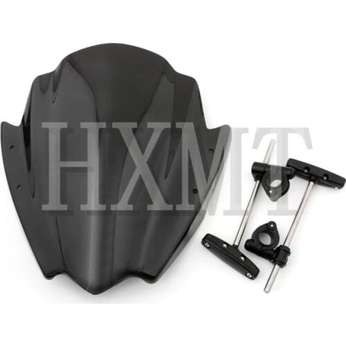 Motorcycle Windshield Windscreen With adjustable bracket Wind Screen For Yamaha MT125 FZ1 FZ6 FZ8 FZ8N XJ6 MT-01 MT03 MT09 MT07