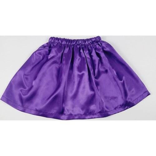 Bright purple satin children baby girl summer tutu skirts kids perform dance party costume short skirt pettiskirt clothes Falda
