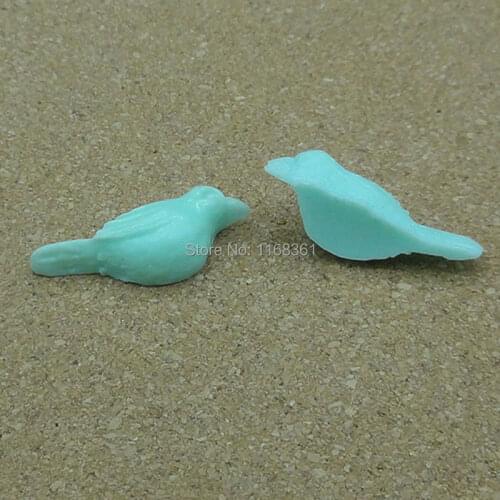 1pcs/lot resin solid light green bird cartoon 25mm fairy garden gnome moss terrarium decor crafts bonsai home DIY A112-7