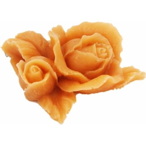 3D Rose with leaf Silicone Soap mold DIY Hangmade Craft 3d soap molds S553