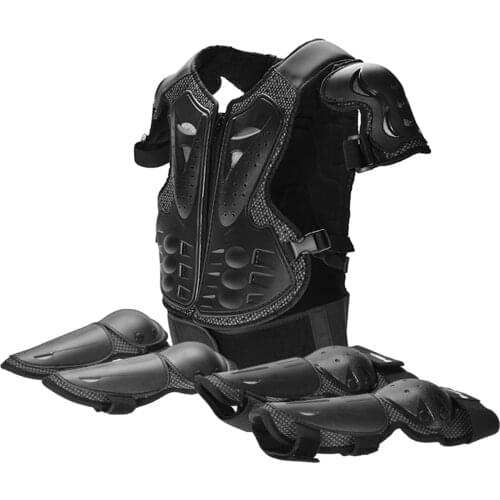 5pcs Kids Full Body Protective Vest Elbow Knee Guard Set for Motorcycle Cycling Skiing Skating