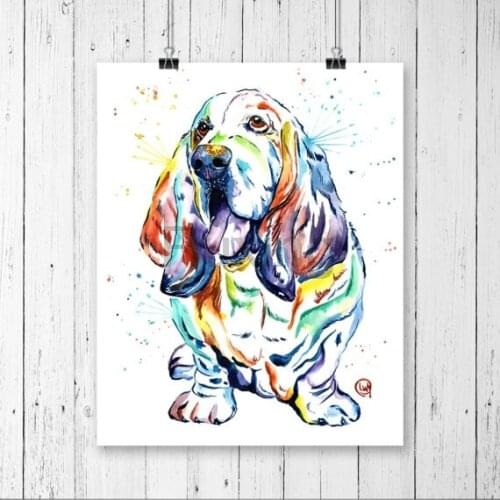 Diamond Painting Cute oil painting dog Rhinestone Cross Stitch Diy Diamond Embroidery Mosaic Handmade art mural decoration gift