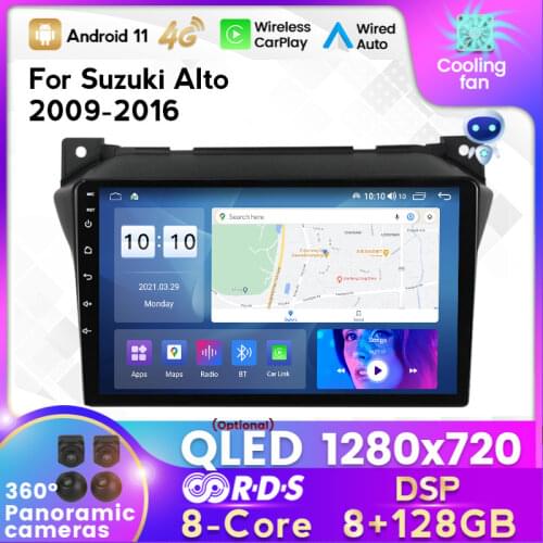 IPS screen Android 10.0 Car Radio Stereo For Suzuki Alto 2009-2016 Car DVD Player GPS Navigation Car Accessory Support 4G LTE