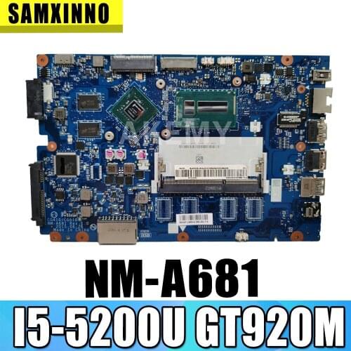 Free Shipping for Lenovo 100-14IBD 100 14IBD CG410/CG510 NM-A681 Notebook Motherboard I5-5200U CPU GT920M