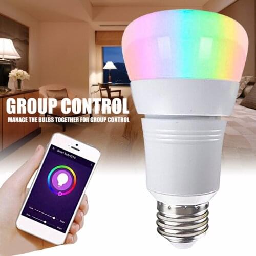 E27 Wireless WiFi APP LED Smart Bulb Lamp Light RGB Brightness Color Adjustment