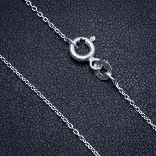 Solid 925 Sterling Silver 1.0 MM Handmade Boho Round Cable Chain Necklace 18.5" T8932