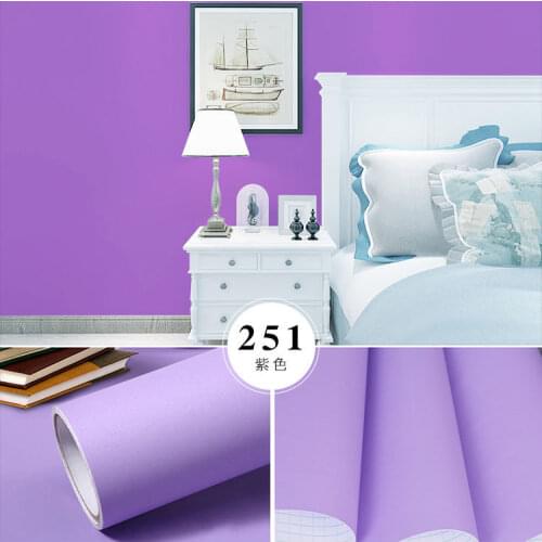 DIY Decorable Film PVC Self-adhesive Solid Color Matte Waterproof Wallpaper for Living Room Bedroon Furniture & Wall Room Decor