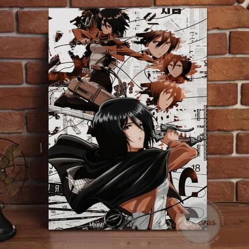 Canvas Anime Mikasa Attack on Titan Pictures Home Decoration Paintings Poster HD Prints Wall Art Modular Living Room