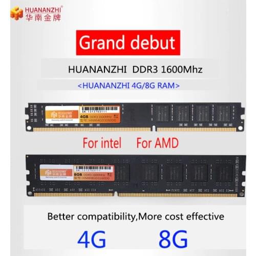 HUANANZHI Ram DDR3 4GB 8GB 1600MHz 2pcsX8GB=16GB non-ECC Desktop Memory Dimm New Support X79 LGA1155 1366 1356 775 1156etc