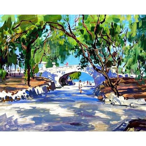 Painting By Number On Canvas With Framed Drawing DIY Craft Kits Acrylic Paint For Adults Handmade Coloring By Number Decor Art