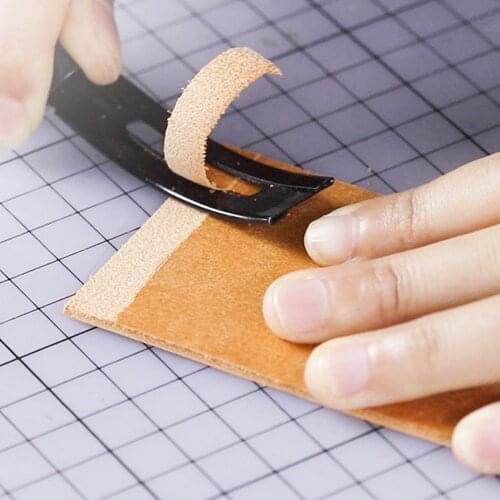 1 set Stainless Steel Safety Beveler Skiver with 3 Blades Thinning Leather Craft Blade Knife DIY Seams Tool Handmade Sewing