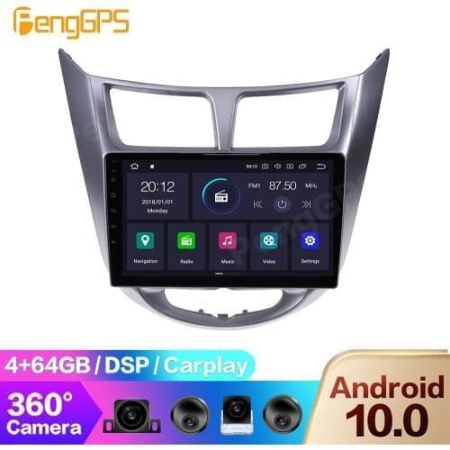 360 Panorama Camera for Hyundai Solaris 2010-2016 Radio DVD Player Android Multimedia GPS Navigation Car Stereo Touchscreen OBD2