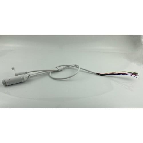 PoE Audio Lan Cable For IP Camera Module Board 802.3at/af RCA DC 2.1mm * 5.5mm RJ45 plug 10/100Mbps Copper Line 0.6m